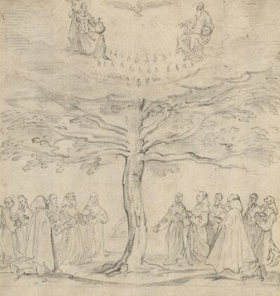 The Holy Trinity in the Tree of Life Adored by Franciscans