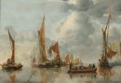 The Home Fleet Saluting the State Barge