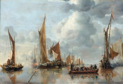 The Home Fleet Saluting the State Barge