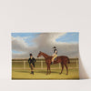 The Hon. E. Petre&#039;s &#039;Rowton&#039; with W. Scott up and Trainer at Doncaster by John Frederick Herring Snr.