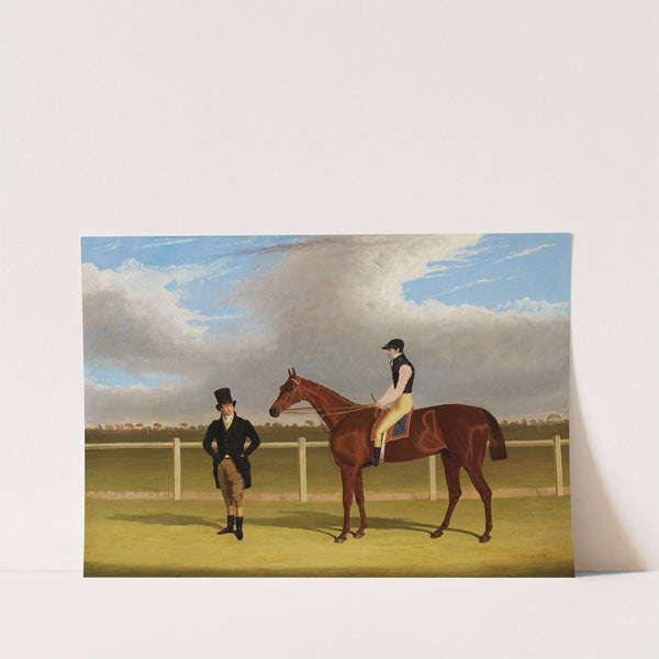 The Hon. E. Petre&#039;s &#039;Rowton&#039; with W. Scott up and Trainer at Doncaster by John Frederick Herring Snr.