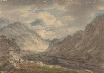 The Honister Pass from Gatesgarth Farm, Gatesgarthdale, Lake District