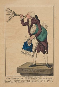 The hopes of Britain blown away thro’ a speaking trum-Pitt. (1797)