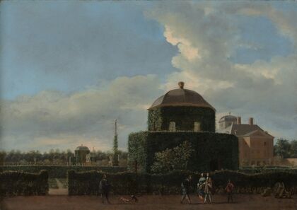 The Huis ten Bosch at The Hague and Its Formal Garden (View from the East)
