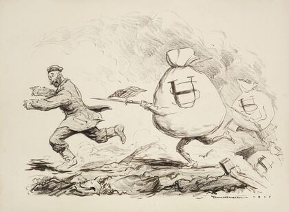 The Hun doesn’t know how far the American dollar will go (1917) — size preview