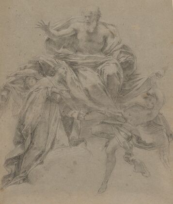 The Immaculate Conception with God the Father and Angels