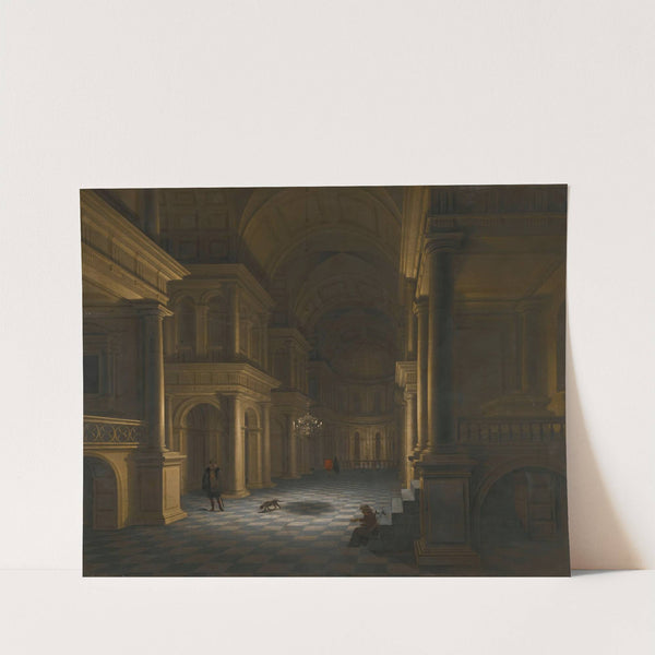 The Interior Of A Classical Church by Anthonie de Lorme