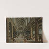 The interior of Antwerp Cathedral with figures attending a Mass (1587) by Hendrick Van Steenwijk The Elder