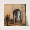 The interior of S. Maria sopra Minerva in Rome (1839) by Constantin Hansen