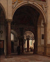 The interior of the church of Santa Maria Sopra Minerva in Rome