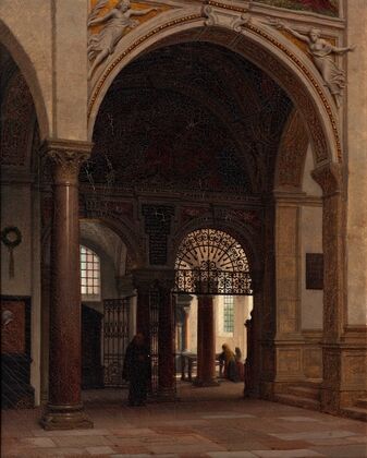 The interior of the church of Santa Maria Sopra Minerva in Rome
