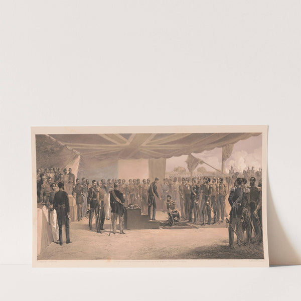 The investiture of the Order of the Bath. At the head quarters of the British army before Sebastopol (1855) by William Simpson