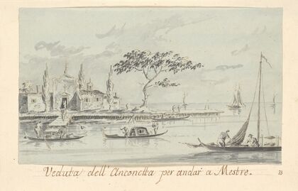 The Island of L’Anconetta, on the Way to Mestre, with the Church of La Madonnetta