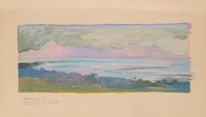The Island of Moorea Looking across the Strait from Tahiti, January 1891 (1891)