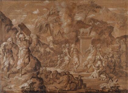 The Israelites Dancing around the Golden Calf (1645)