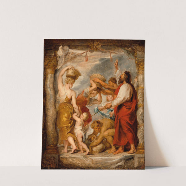 The Israelites Gathering Manna in the Desert by Peter Paul Rubens