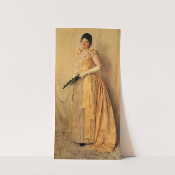 The Lady in Gold - A Portrait of Mrs. John Crooke by Thomas Cooper Gotch