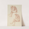 The Lament - Nude Female - Two Studies for the Figure on the Right by Sir Edward Coley Burne-Jones