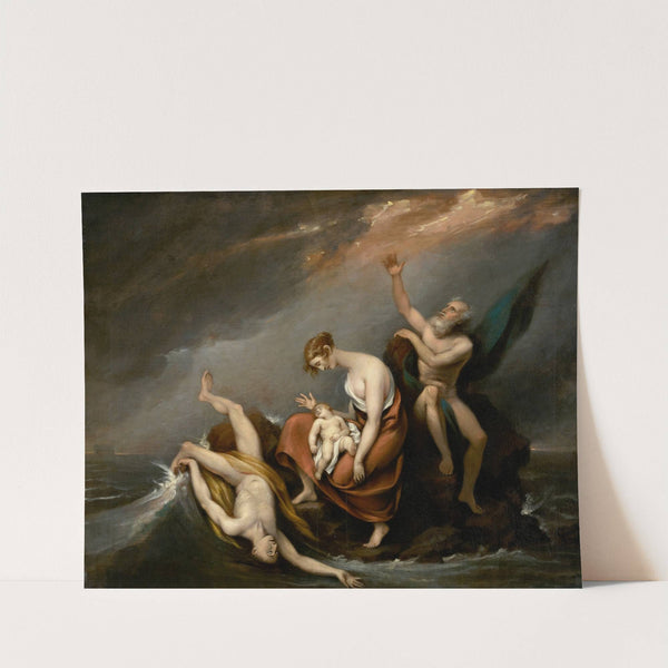 The Last Family Who Perished in the Deluge (Genesis 7:4-24) by John Trumbull
