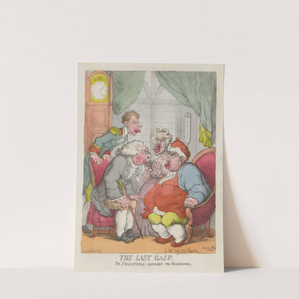 The last gasp, or Toadstools mistaken for mushrooms by Thomas Rowlandson