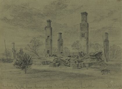 The last of Genl. Lees Headquarters – Petersburg -after the battle