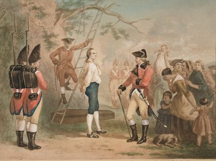 The Last Words of Nathan Hale; The Hanging (1858)
