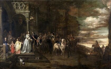 The Leavetaking of Captain Hendrik de Sandra, sent off by his Wife and Children