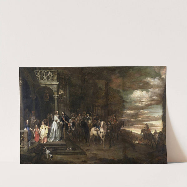 The Leavetaking of Captain Hendrik de Sandra, sent off by his Wife and Children by Pieter van Anraedt
