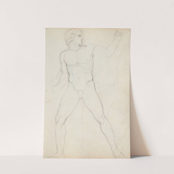 The Left-hand Horse Tamer, Piazza del Quirinale, Monte Cavallo, Rome by John Flaxman