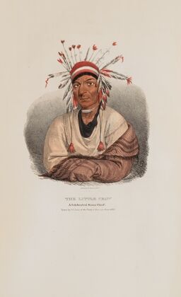 THE LITTLE CROW, A Celebrated Sioux Chief (1835)