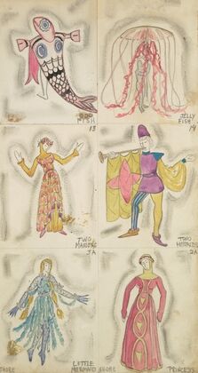 The Little Mermaid: Odd Fish, Jellyfish, Two Maidens, Two Heralds, Shore Little Mermaid, Shore Princess (1934-1943) — size preview