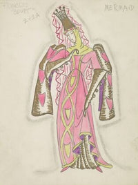 The Little Mermaid: Princess ‘Court’ pink and yellow dress (1934-1943)