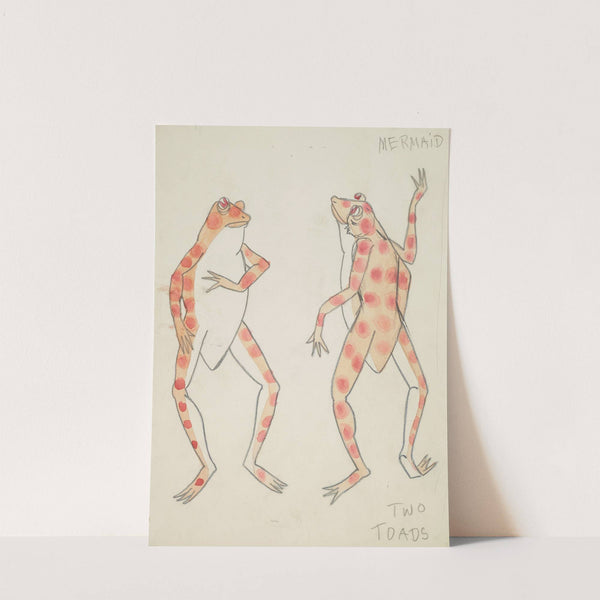 The Little Mermaid: Two Toads peach with red spots (1934-1943) by Robert Byrne