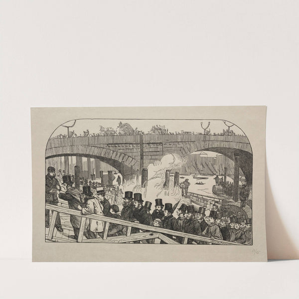 The Living Stream at London Bridge – Under the Bridge (1863) by George Du Maurier