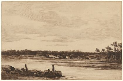 The Loing River at the Edge of the Forest of Fontainebleau