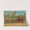 The London-Edinburgh Royal Mail coach setting a brisk pace on a summer day by James Pollard