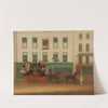 The London-Manchester Stage Coach, “the Peveril of the Peak,” outside the Peacock Inn, Islington by James Pollard