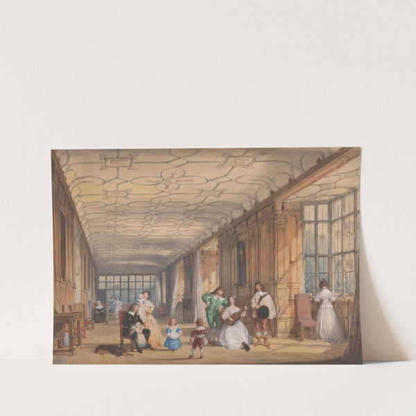 The Long Gallery, Haddon Hall, Derbyshire (1839) by Joseph Nash