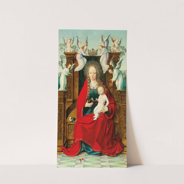 The Madonna and Child enthroned, crowned by angels (circa 1500) by Netherlandish School