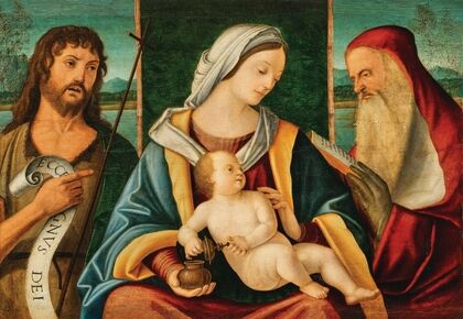 The Madonna and Child with Saint John the Baptist and Saint Jerome — size preview