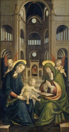 The Madonna and Child with St Anne