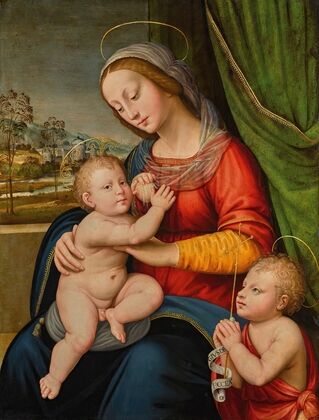 The Madonna And Child With The Infant Saint John The Baptist