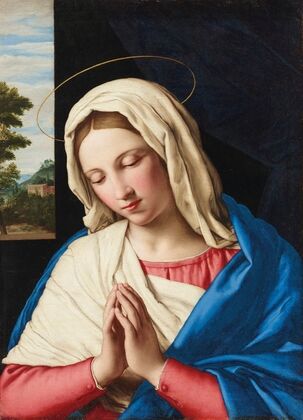 The Madonna at prayer, a landscape beyond