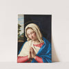 The Madonna at prayer, a landscape beyond by Giovanni Battista Salvi da Sassoferrato