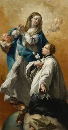 The Madonna in glory with Saint Aloysius Gonzaga