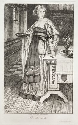 The Maidservant, after H. Leys (1868)
