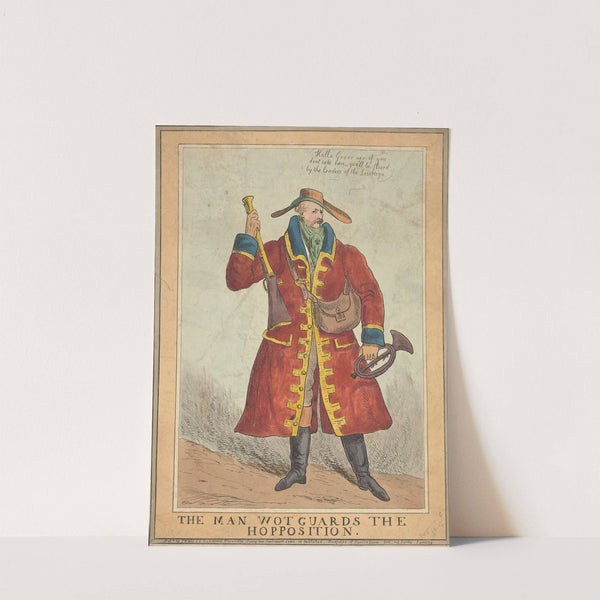 The man wot guards the hopposition. (1829)