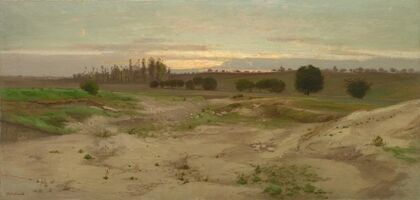 The Marl Pit at Mulcent;Evening (after 1857)