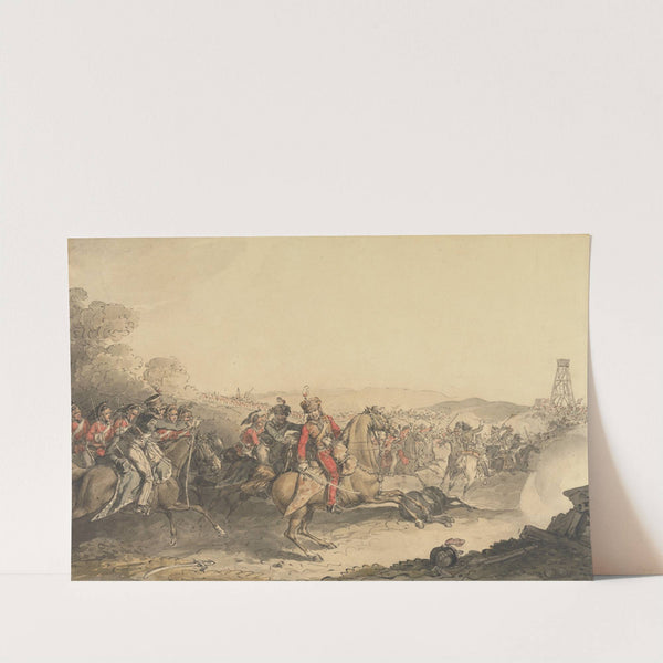 The Marquis of Anglesea Wounded Whilst Leading a Charge of Heavy Cavalry at the Close of the Battle of Waterloo (1815) by John Augustus Atkinson