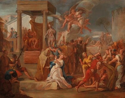 The martyrdom of a female saint